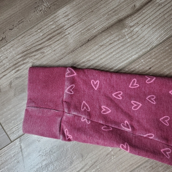 Cat & Jack Burgundy and Pink Heart Pattern Zip-Up Girls Size XL Casual Jacket - Picture 7 of 16